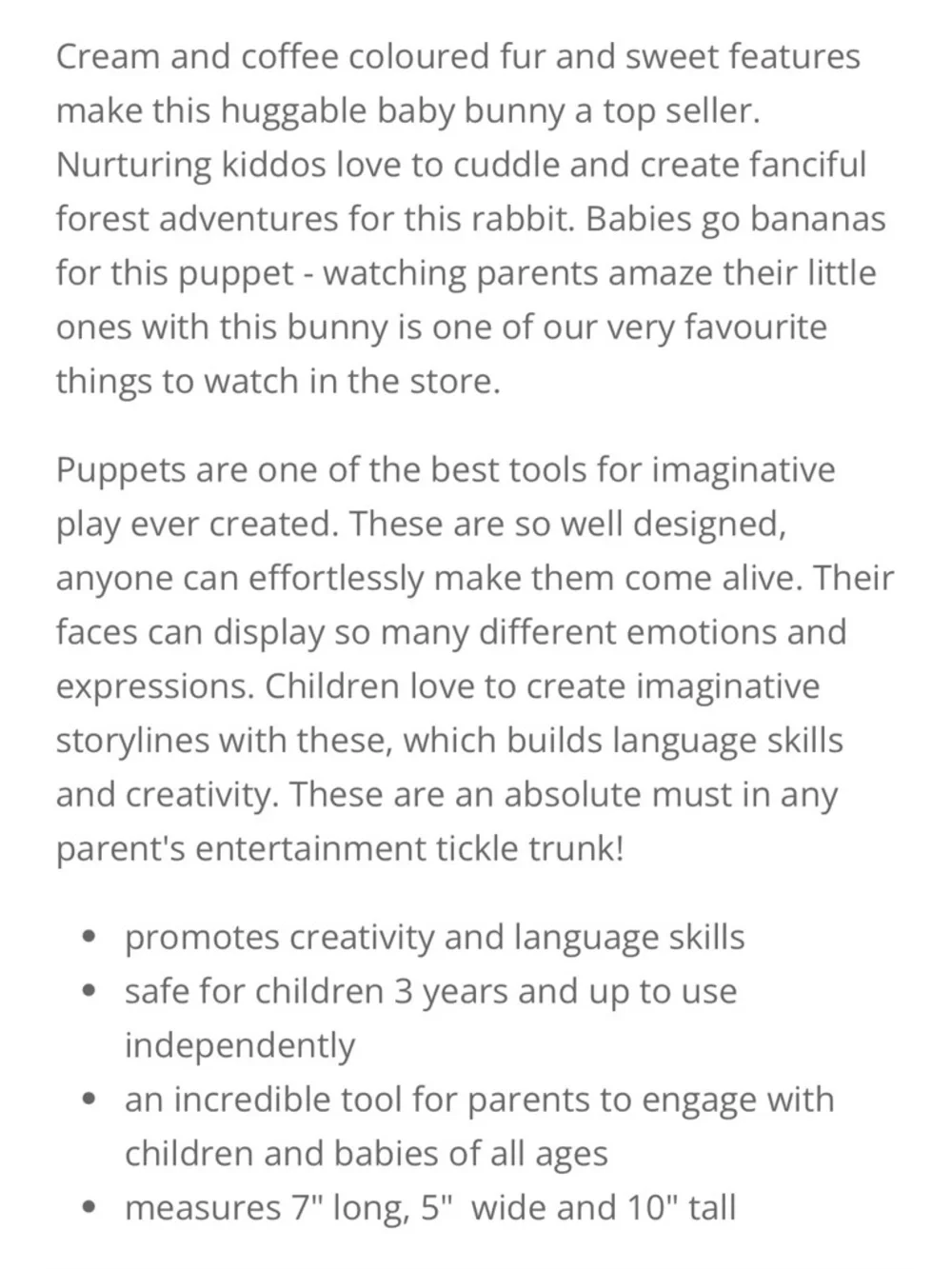 4/$20 Folkmanis Baby Dutch Rabbit Bunny Hand Puppet - Picture 14 of 14